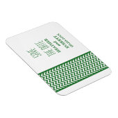 Chevron Border Save the Date Magnet, Green Magneet (Rechterzijde)
