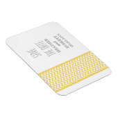 Chevron Border Save the Date Magnet, Yellow Magneet (Rechterzijde)
