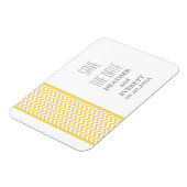 Chevron Border Save the Date Magnet, Yellow Magneet (Linkerzijde)