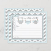 Chevron Boy Diapers Advice Kaart (Voorkant / Achterkant)