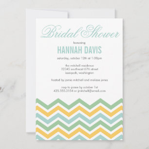 Chevron Bridal Shower Kaart