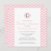 Chevron Bridal Shower-uitnodigingen Kaart (Voorkant / Achterkant)