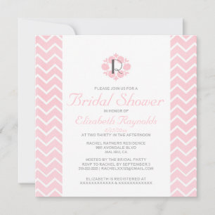 Chevron Bridal Shower-uitnodigingen Kaart