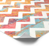 Chevron Bright met Artist Grunge Texture Poster (Hoek)