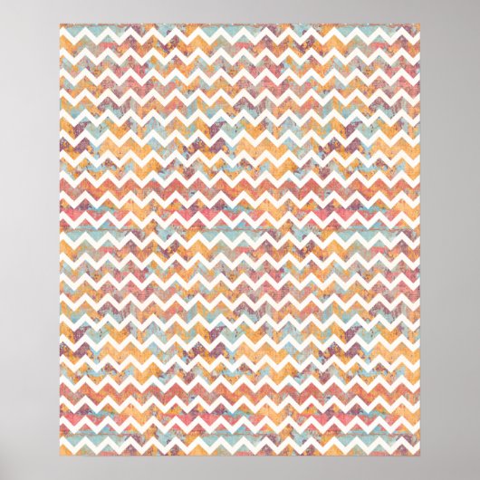 Chevron Bright met Artist Grunge Texture Poster (Voorkant)