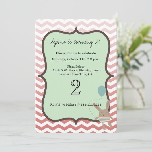 Chevron Bunny Kaart (Staand voorkant)