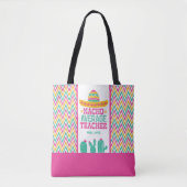 Chevron Cactus Funny Nacho Gemiddelde leraar Fiest Tote Bag (Voorkant)