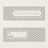 Chevron cadeau Labels, profielkaarten Mini Visitekaartjes (Voorkant /achterkant)