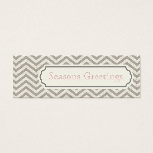 Chevron cadeau Labels, profielkaarten Mini Visitekaartjes (Voorkant)