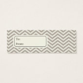 Chevron cadeau Labels, profielkaarten Mini Visitekaartjes (Achterkant)