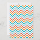 Chevron Carriage Baby shower Invitation  | Jongen Kaart (Achterkant)