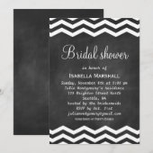 Chevron Chalkboard Bridal Shower Kaart (Voorkant / Achterkant)