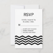 Chevron Chalkboard RSVP. RSVP Kaartje (Achterkant)