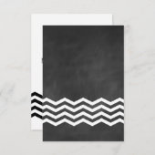 Chevron Chalkboard RSVP. RSVP Kaartje (Voorkant / Achterkant)