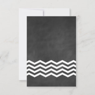 Chevron Chalkboard RSVP. RSVP Kaartje