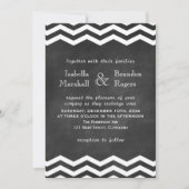 Chevron Chalkboard Wedding Invitation Kaart (Voorkant)