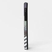 Chevron Charcoal Gray Zigzag Stripes Personalizeer Case-Mate iPhone Case (Achterkant/links)