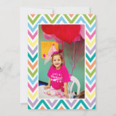 Chevron Cheer Flat Dank u wel Bedankkaart (Achterkant)