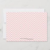 Chevron Chic 5 Foto Afstuderen Aankondiging Roze (Achterkant)