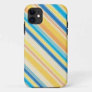 Chevron Colorful Diagonal Stripes Pattern iPhone 11 Hoesje