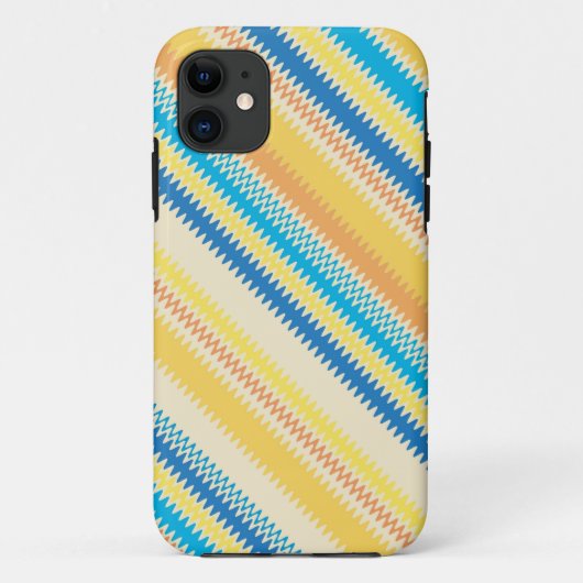 Chevron Colorful Diagonal Stripes Pattern Case-Mate iPhone Case (Achterkant)