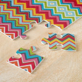 Chevron Colorful Jigzaag Puzzle Legpuzzel (Zijkant)