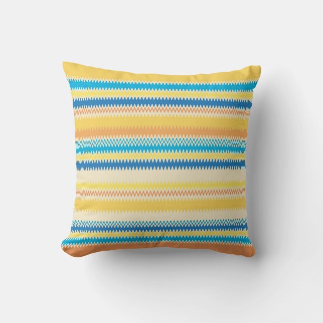 Chevron Colorful Zigzag Stripe Decorative Kussen (Voorkant)