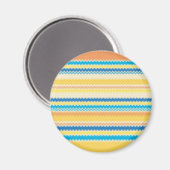 Chevron Colorful Zigzag Stripe Decorative Magneet (Voorkant / Achterkant)