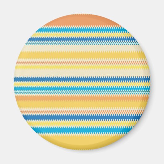 Chevron Colorful Zigzag Stripe Decorative Magneet (Voorkant)