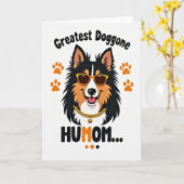 Chevron Cool Hond Kaart (Gele Bloem)