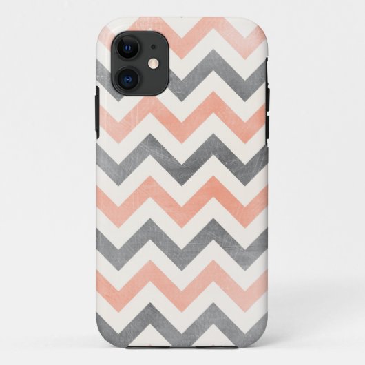 Chevron coral grijs geometrische iPhone 5 hoesje (Achterkant)