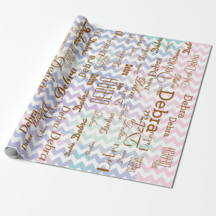 chevron ...creëer je eigen naampatroon cadeaupapier