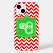 Chevron Custom Monogram Chloe Case-Mate iPhone Case (Achterkant)