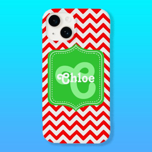 Chevron Custom Monogram Chloe Case-Mate iPhone Case