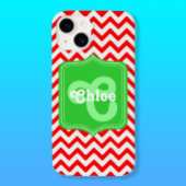 Chevron Custom Monogram Chloe iPhone Hoesje