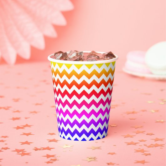 Chevron Custom Papieren Bekers (Insitu)