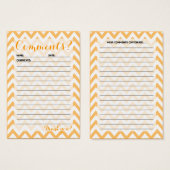 Chevron Customer Commentaar Kaart (Voorkant /achterkant)