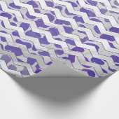 Chevron Dalmatian Paars en White Cadeaupapier (Hoek)