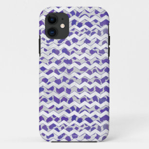 Chevron Dalmatian Paars en White Case-Mate iPhone Case