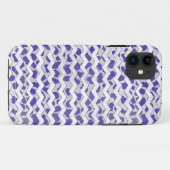 Chevron Dalmatian Paars en White Case-Mate iPhone Case (Achterkant (horizontaal))