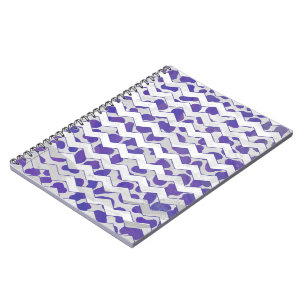 Chevron Dalmatian Paars en White Notitieboek