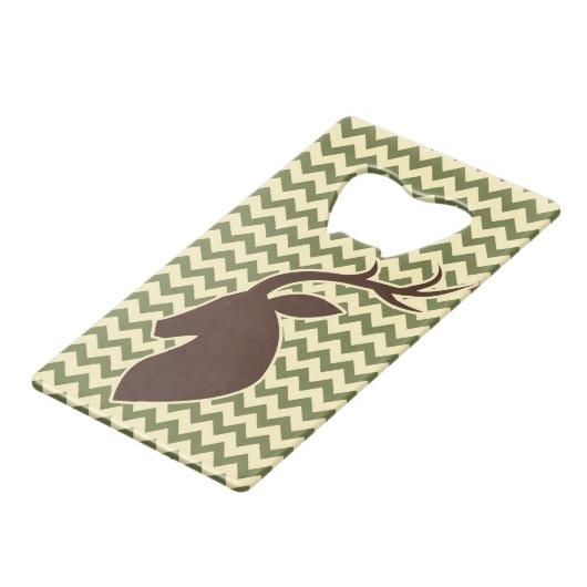 Chevron Deer Buck Camouflage personaliseert Creditkaart Flessenopener (Achterkant Gekanteld)