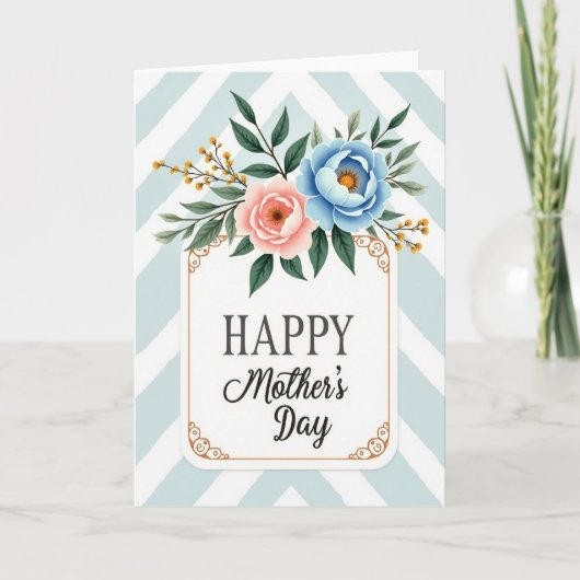Chevron Delicate Bloom Kaart (Voorkant)