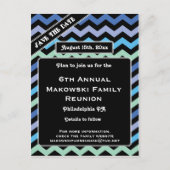 Chevron Design-Reünie, Evenement, Feest Save the D Aankondigingskaart (Voorkant)