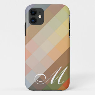  Chevron Diamond Pattern en Monogram 8 Case-Mate iPhone Case