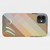 Chevron Diamond Pattern en Monogram 8 Case-Mate iPhone Case (Achterkant (horizontaal))