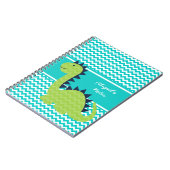 Chevron Dinosaurus op Chevron Gepersonaliseerd Not Notitieboek (Linkerzijde)