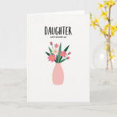 Chevron Dochter Bloemen Moeders Kaart (Gele Bloem)