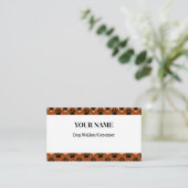 Chevron Dog Walker Groomer Visitekaartje (Staand voorkant)
