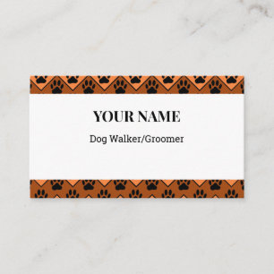 Chevron Dog Walker Groomer Visitekaartje